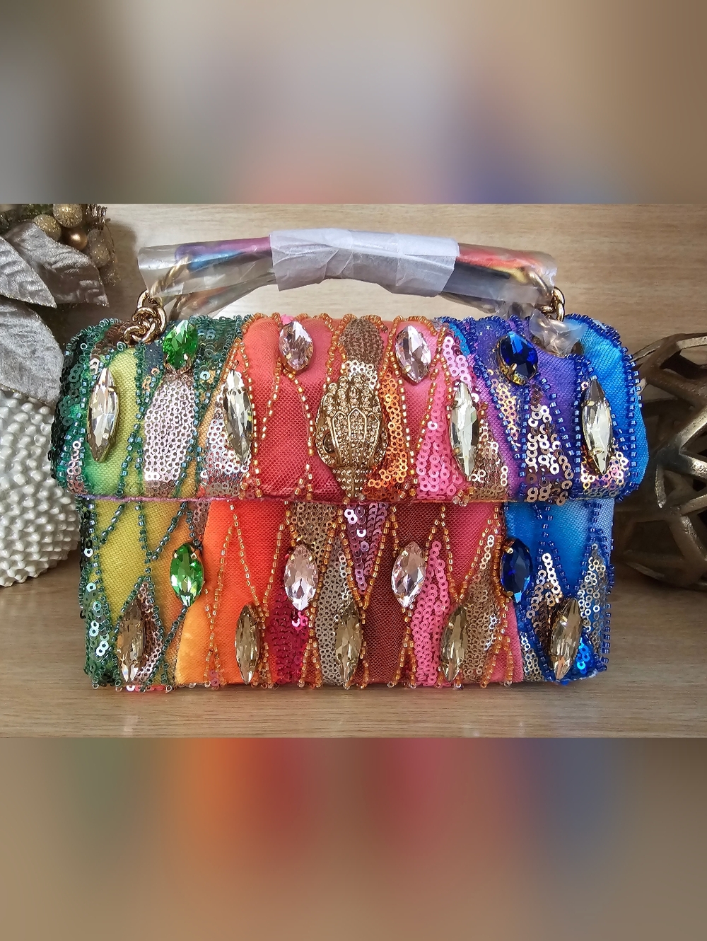 Kurt Geiger Medium Sequin Kesington Bag.